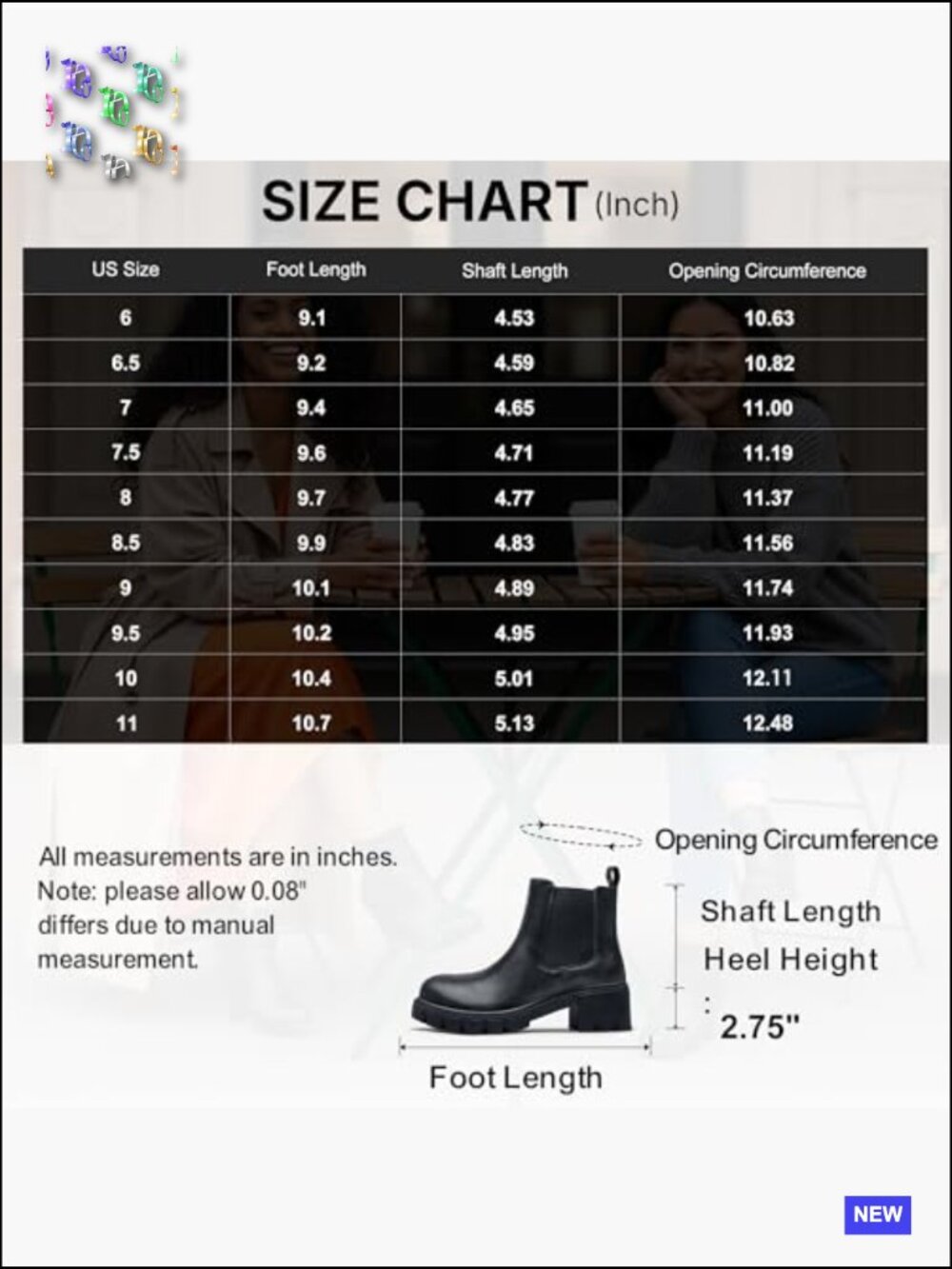 Chelsea Ankle Boots Platform Lug Sole Elastic Slip On Bootie - Picture 6 of 7